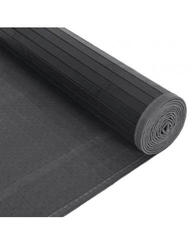Tappeto Rettangolare Grigio 80x1000 cm in Bambù