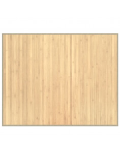 Tappeto Rettangolare Natura Chiaro 80x100 cm in Bambù