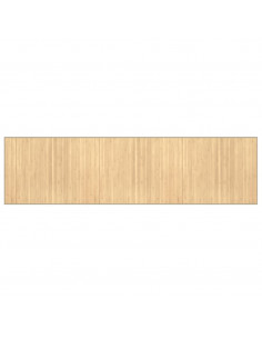Tappeto Rettangolare Natura Chiaro 80x300 cm in Bambù