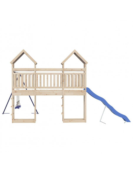 Set da Gioco da Esterno in Legno Massello di Pino