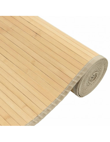 Tappeto Rettangolare Natura Chiaro 80x300 cm in Bambù