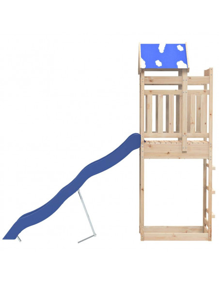 Set da Gioco da Esterno in Legno Massello di Pino