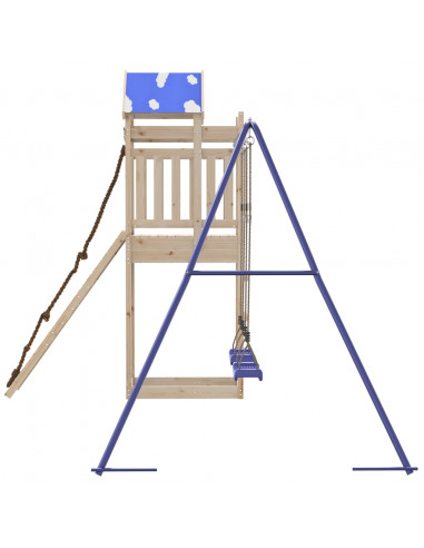 Set da Gioco da Esterno in Legno Massello di Pino