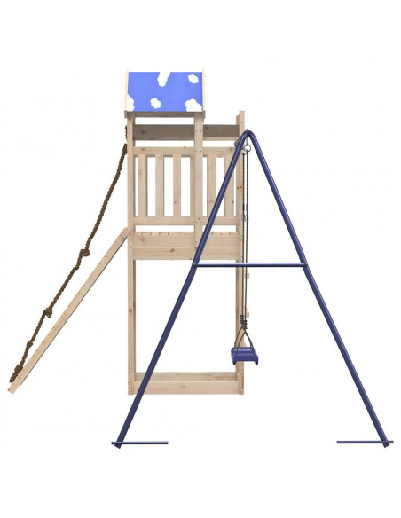 Set da Gioco da Esterno in Legno Massello di Pino