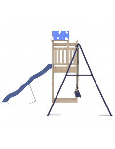 Set da Gioco da Esterno in Legno Massello di Pino