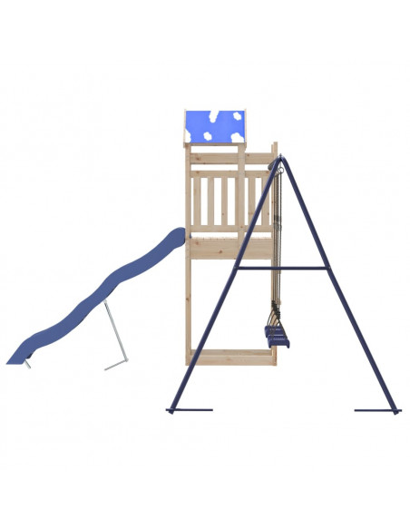 Set da Gioco da Esterno in Legno Massello di Pino