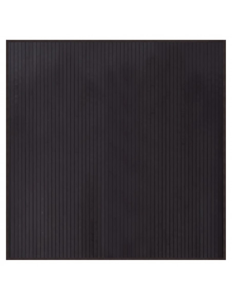 Tappeto Rettangolare Marrone Scuro 100x100 cm in Bambù