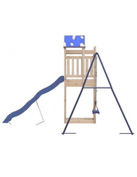 Set da Gioco da Esterno in Legno Massello di Pino