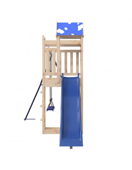 Set da Gioco da Esterno in Legno Massello di Pino