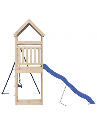 Set da Gioco da Esterno in Legno Massello di Pino