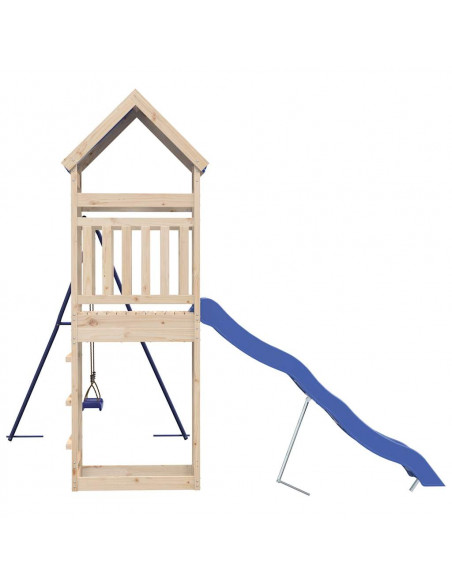 Set da Gioco da Esterno in Legno Massello di Pino