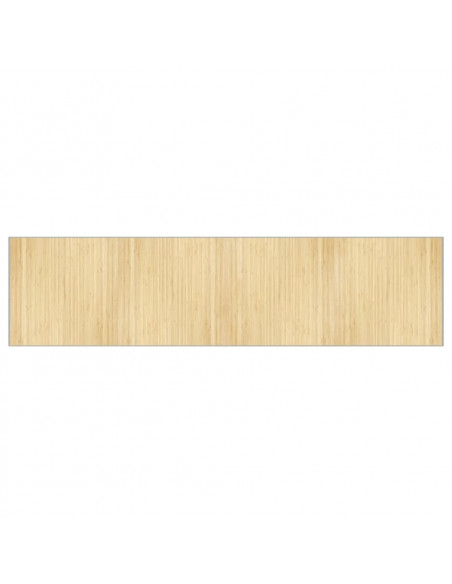 Tappeto Rettangolare Natura Chiaro 100x400 cm in Bambù