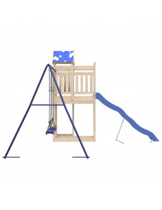 Set da Gioco da Esterno in Legno Massello di Pino 2