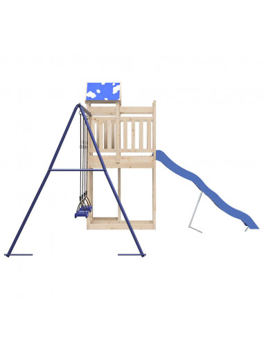 Set da Gioco da Esterno in Legno Massello di Pino