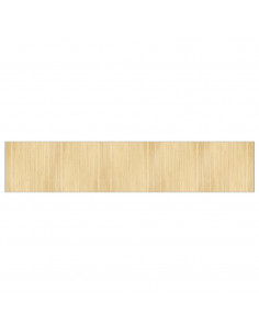 Tappeto Rettangolare Naturale Chiaro 100x1000 cm in Bambù
