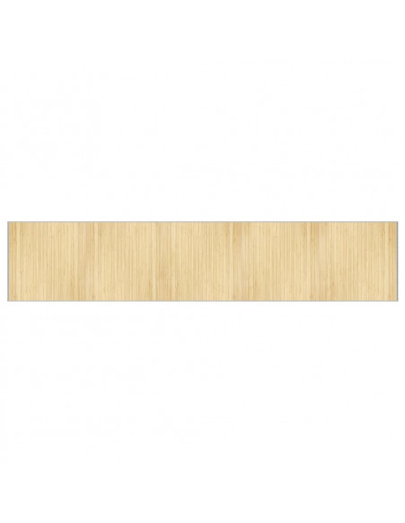 Tappeto Rettangolare Naturale Chiaro 100x1000 cm in Bambù