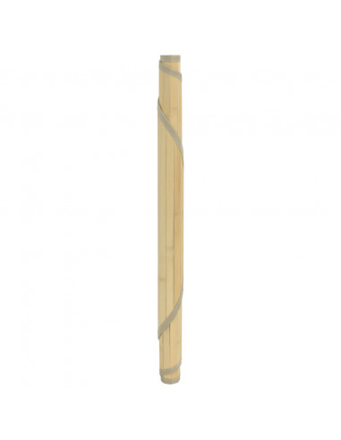 Tappeto Rotondo Naturale Chiaro 80 cm in Bambù