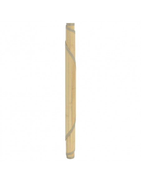 Tappeto Rotondo Naturale Chiaro 80 cm in Bambù