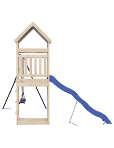 Set da Gioco da Esterno in Legno Massello di Pino 2