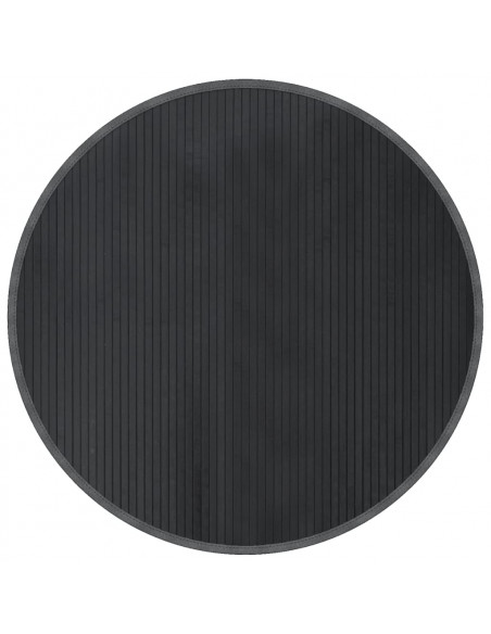 Tappeto Rotondo Grigio 100 cm in Bambù