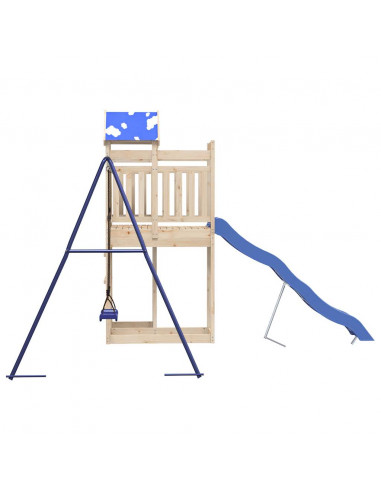 Set da Gioco da Esterno in Legno Massello di Pino