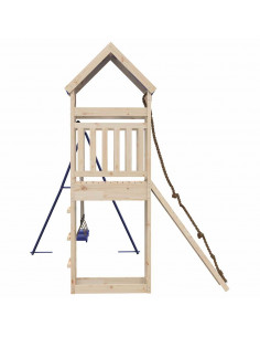 Set da Gioco da Esterno in Legno Massello di Pino