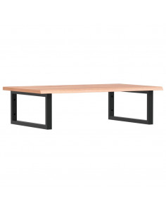 Ripiano a Parete per Lavabo in Acciaio e Massello di Rovere 2