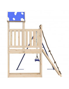 Set da Gioco da Esterno in Legno Massello di Pino