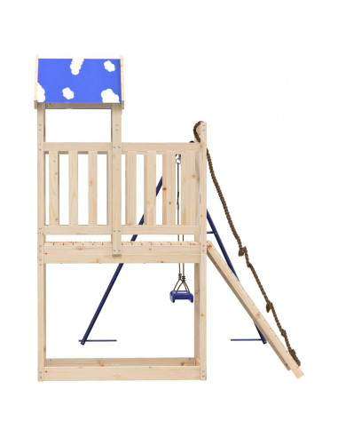 Set da Gioco da Esterno in Legno Massello di Pino