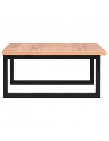 Ripiano a Parete per Lavabo in Acciaio e Massello di Rovere