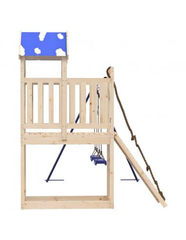 Set da Gioco da Esterno in Legno Massello di Pino