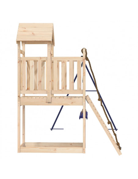 Set da Gioco da Esterno in Legno Massello di Pino