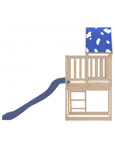 Set da Gioco da Esterno in Legno Massello di Pino