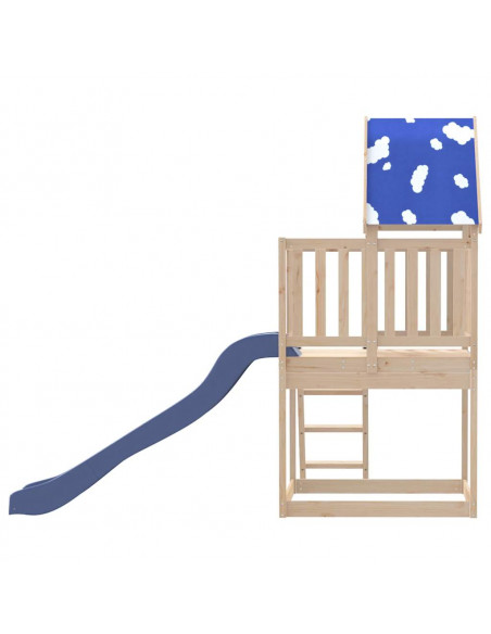 Set da Gioco da Esterno in Legno Massello di Pino