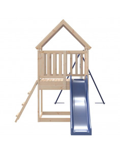 Set da Gioco da Esterno in Legno Massello di Pino