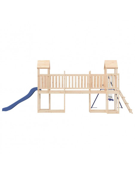 Set da Gioco da Esterno in Legno Massello di Pino