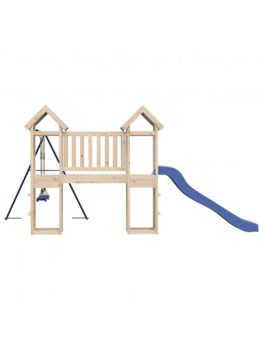 Set da Gioco da Esterno in Legno Massello di Pino