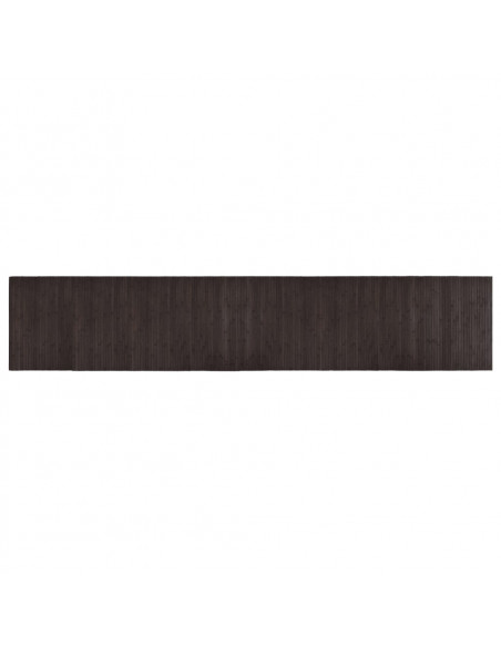 Tappeto Rettangolare Marrone Scuro 60x300 cm in Bambù