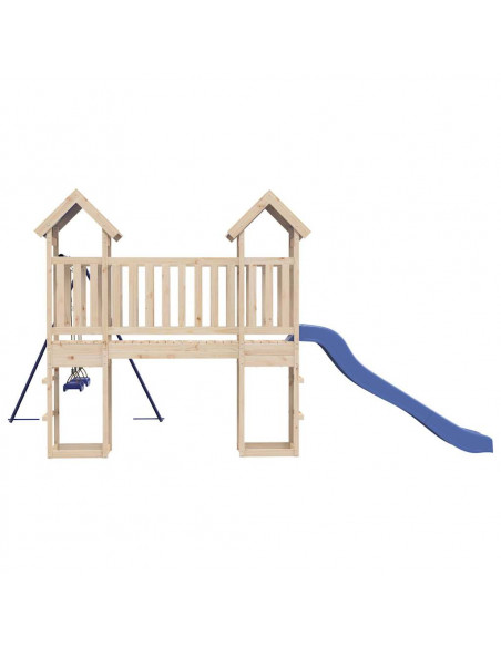 Set da Gioco da Esterno in Legno Massello di Pino