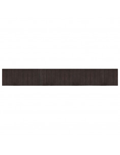 Tappeto Rettangolare Marrone Scuro 60x400 cm in Bambù