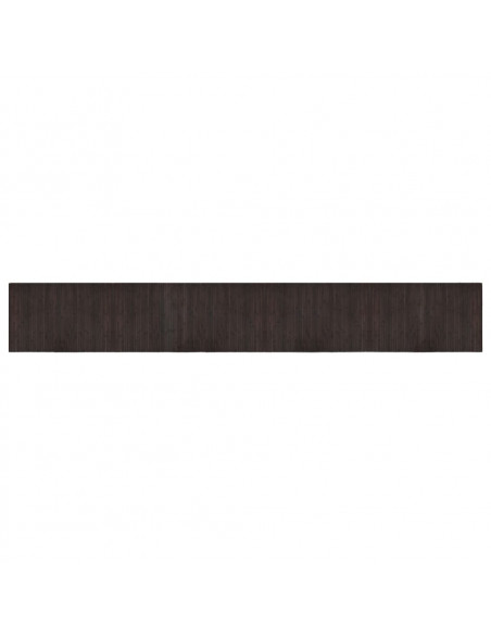 Tappeto Rettangolare Marrone Scuro 60x400 cm in Bambù