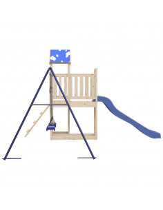 Set da Gioco da Esterno in Legno Massello di Pino 2