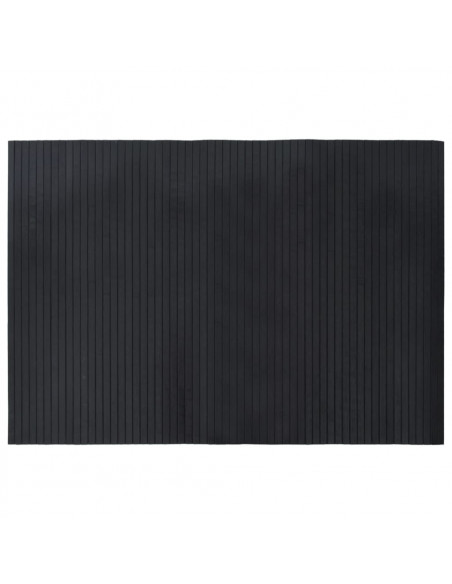 Tappeto Rettangolare Nero 70x100 cm in Bambù