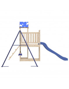 Set da Gioco da Esterno in Legno Massello di Pino 2