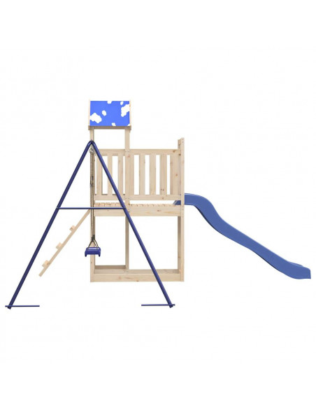 Set da Gioco da Esterno in Legno Massello di Pino