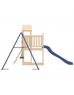 Set da Gioco da Esterno in Legno Massello di Pino