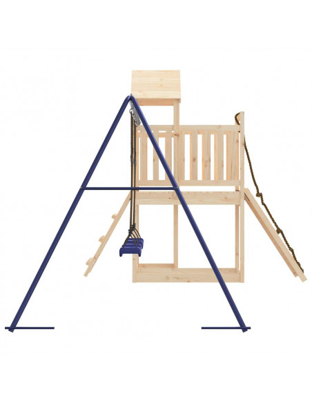 Set da Gioco da Esterno in Legno Massello di Pino
