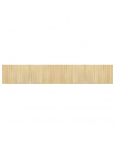 Tappeto Rettangolare Natura Chiaro 70x400 cm in Bambù