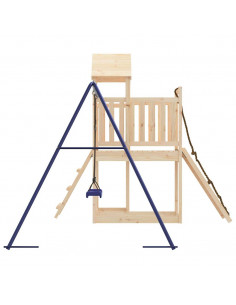 Set da Gioco da Esterno in Legno Massello di Pino