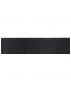 Tappeto Rettangolare Nero 70x300 cm in Bambù